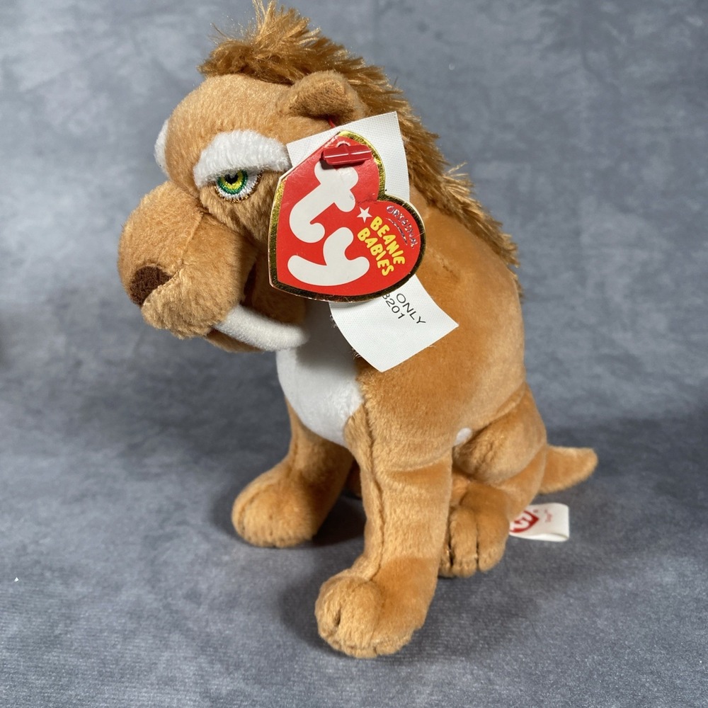 Ty Beanie Baby DIEGO the Saber-tooth Tiger (Ice Age Movie) w Tags 2009 Plush Toy